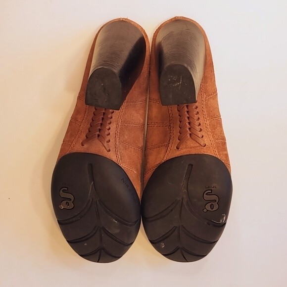 Cole Haan G Series Nike Air Lt Brown Suede Mules - Picture 5 of 6